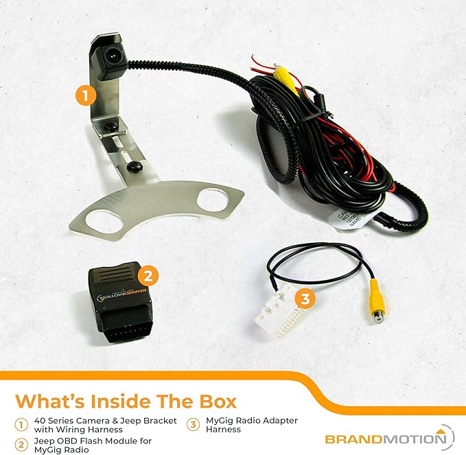 Brandmotion SummitView – Sistema Di Visione Posteriore Per Jeep Wrangler JK Con Telecamera OEM E Display Di Fabbrica (SUTV-8837)